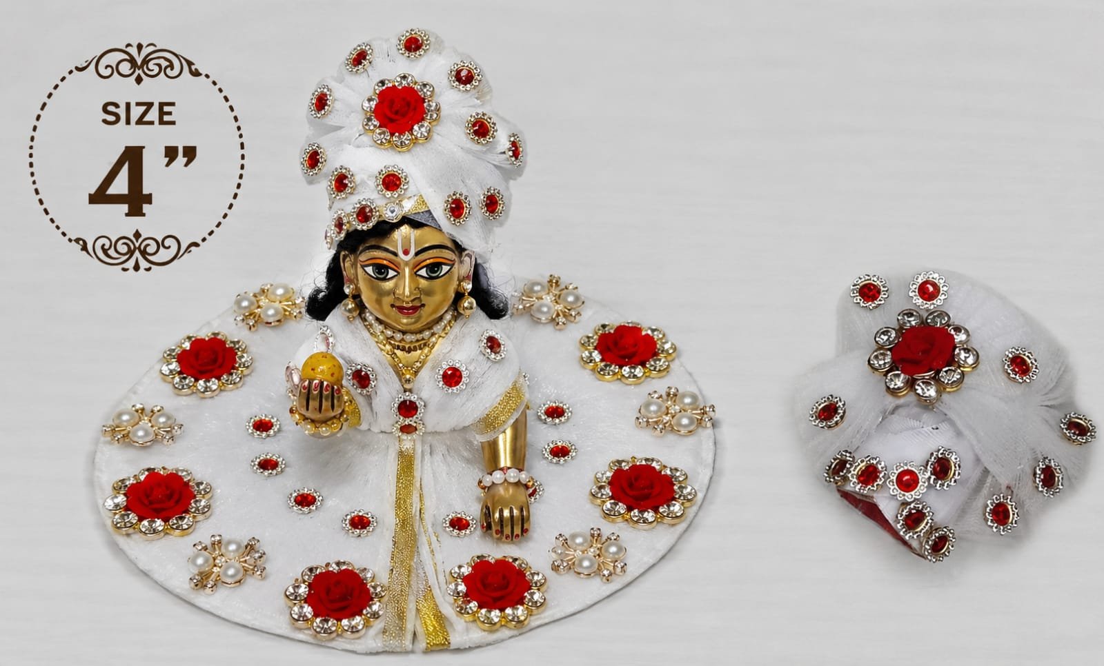 4-Inch Laddu Gopal Poshak | Kanha Ji Poshak & Krishna Ji Dress - Image 5